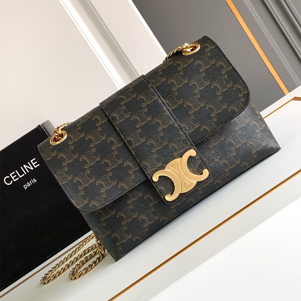 Medium CELINE VICTOIRE BAG WITH LOGO PRINT 115852