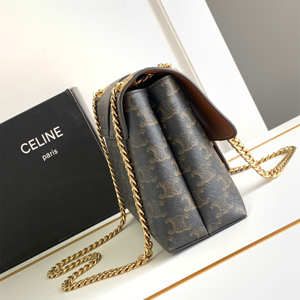 Medium CELINE VICTOIRE BAG WITH LOGO PRINT 115852