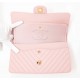 CHANEL PINK CHEVRON Classic Flap Handbag 