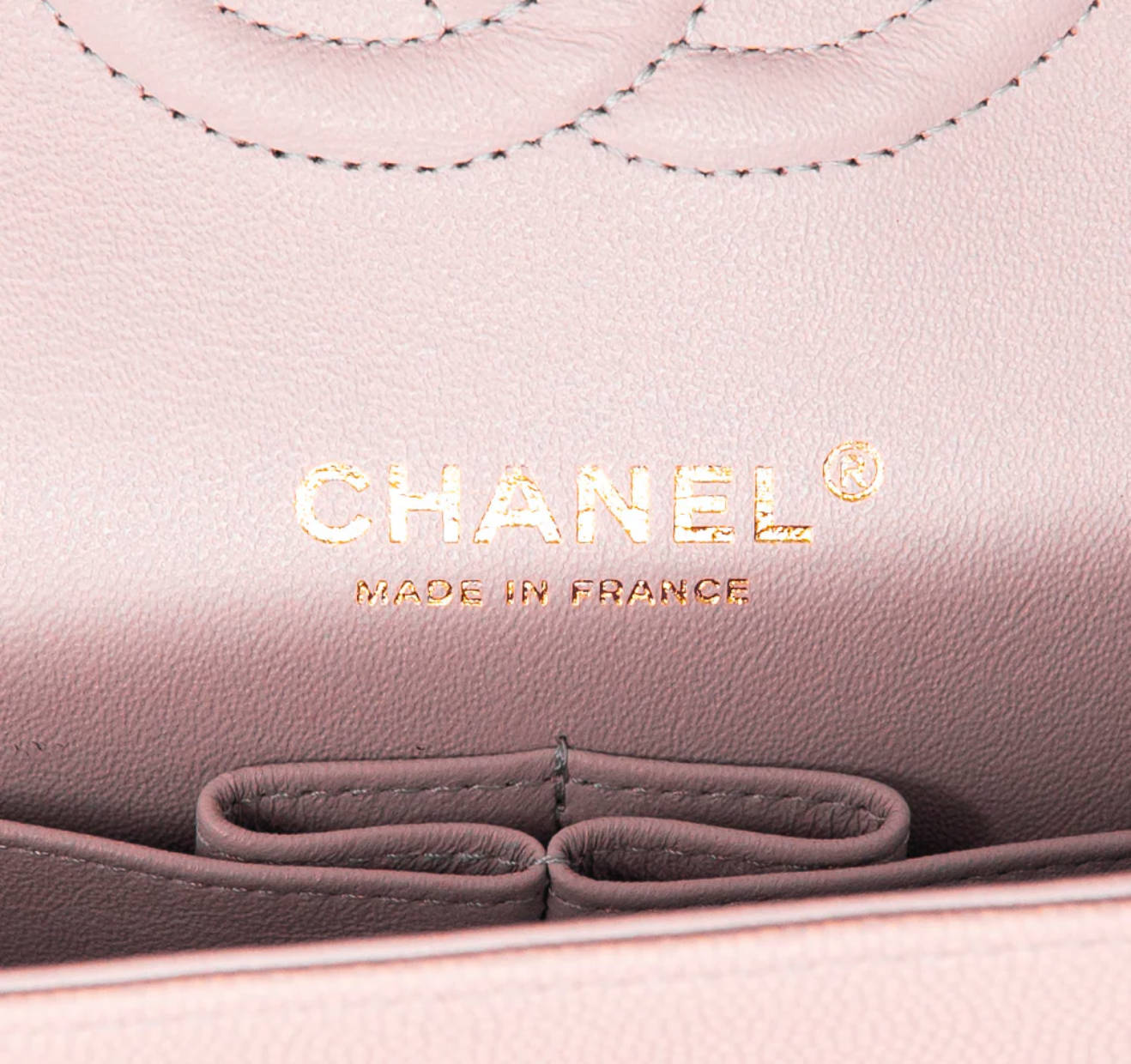 CHANEL PINK CHEVRON Classic Flap Handbag 