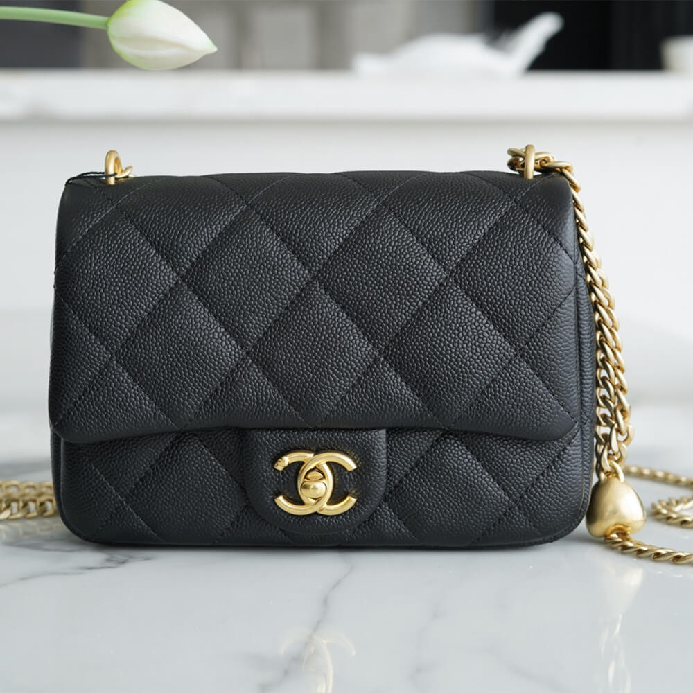 Chanel Love Gold Ball Chain Shoulder Bag 