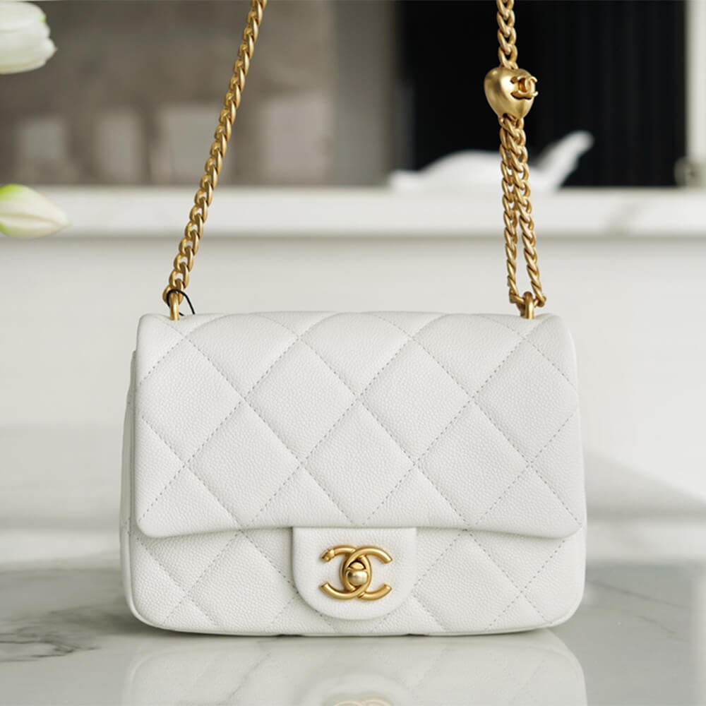 Chanel Love Gold Ball Chain Shoulder Bag 