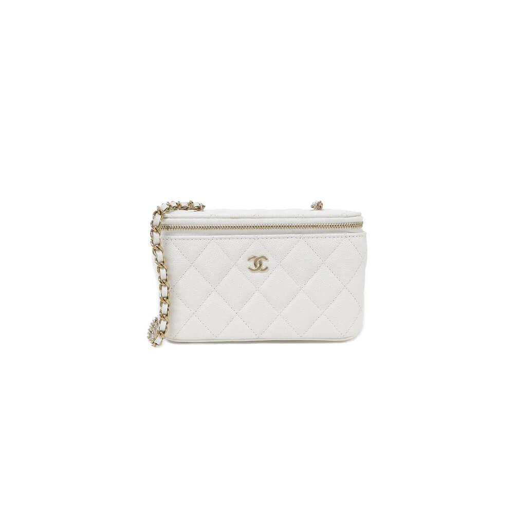 Chanel long box cosmetic bag 