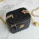 Chanel small gold ball makeup bag 