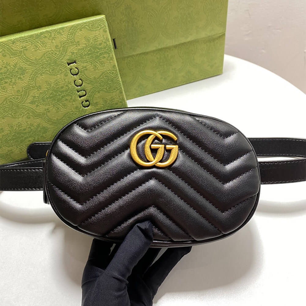 GG Marmont Quilted Leather Belt Bag 