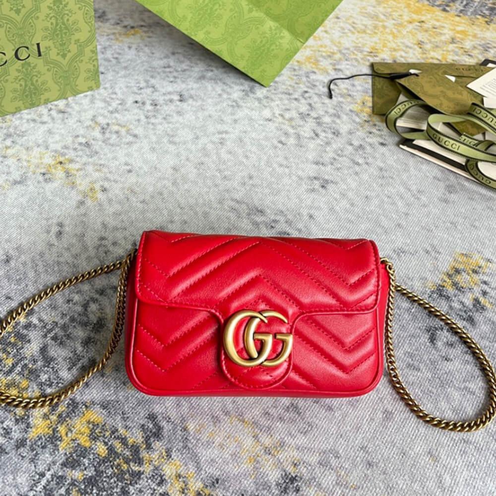 GG Marmont matelasse leather super mini bag 476433 DSVRT 6433