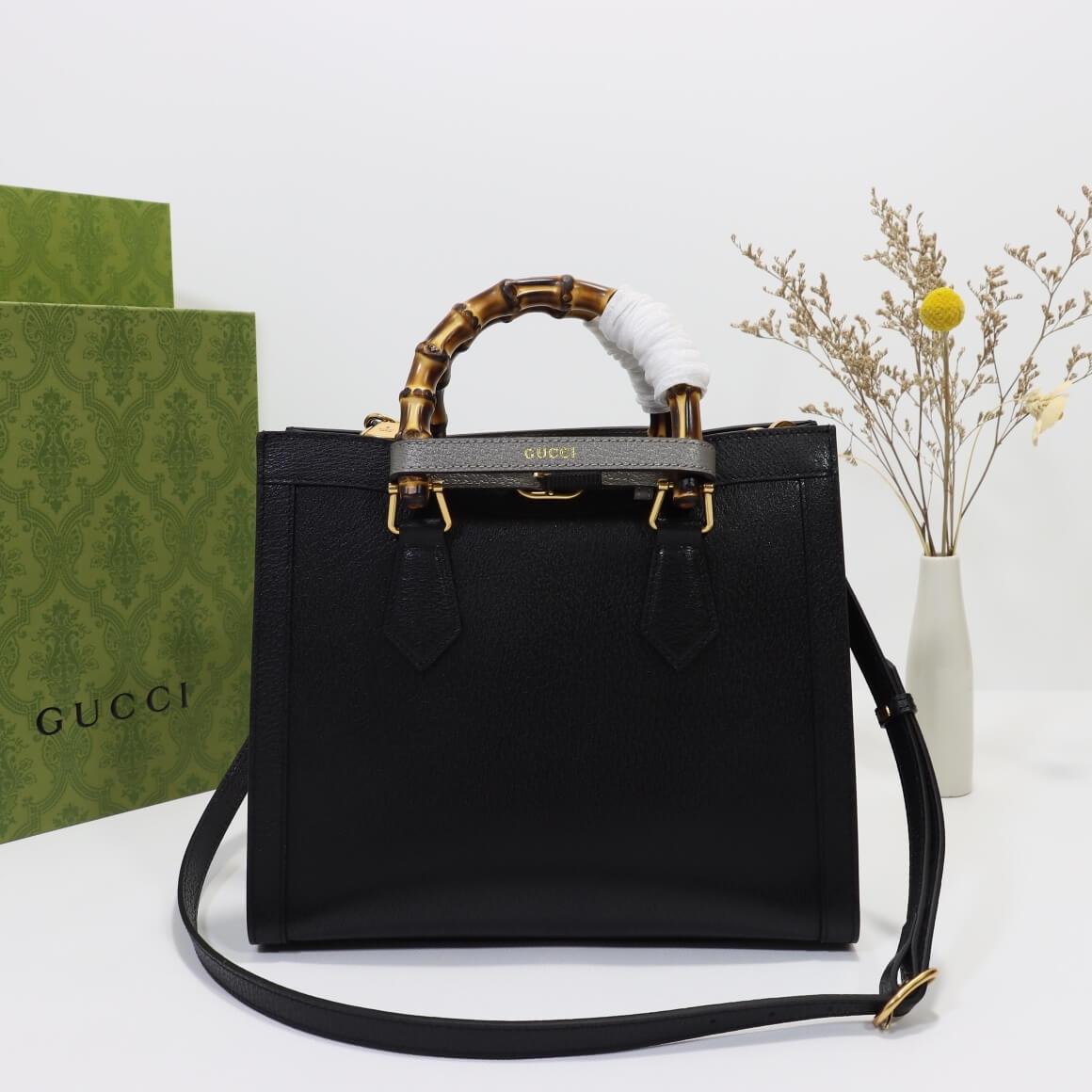 GUCCI DIANA BAMBOO SMALL TOTE BAG 702721 U3ZDT 1260