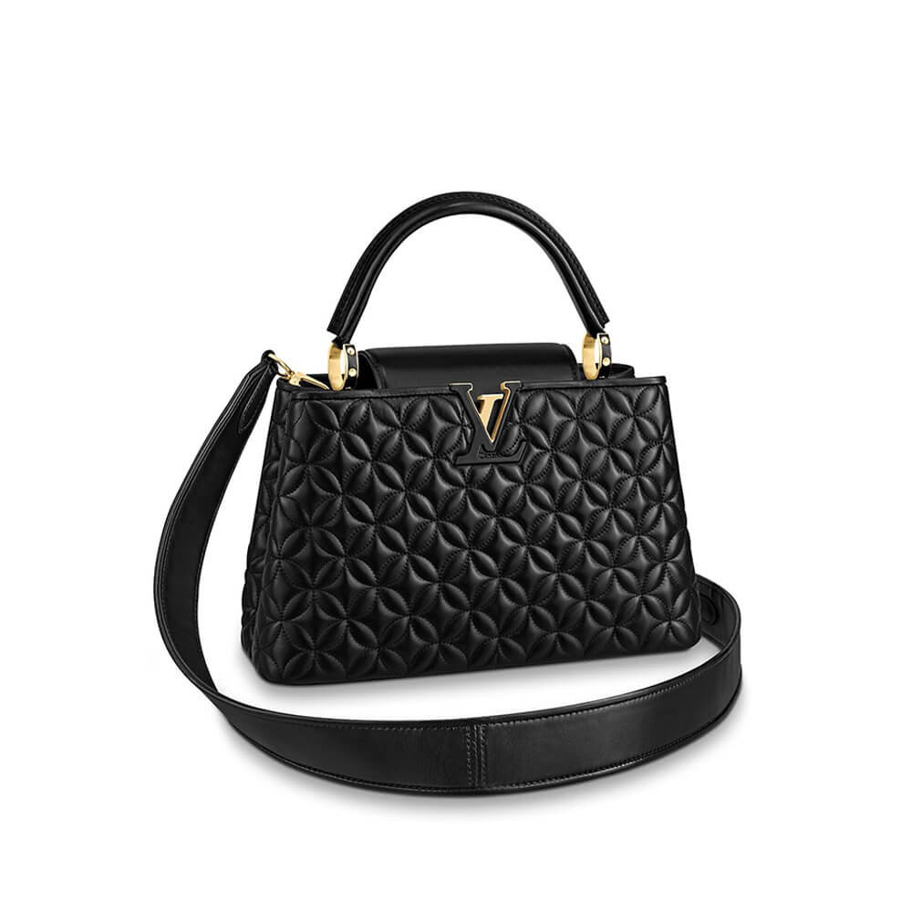 LV CAPUCINES MM BAG flap inside or outside