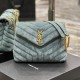 LOULOU SMALL CHAIN BAG IN “Y” QUILTED SUEDE 494699