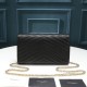 Saint Laurent Chain-strap YSL-plaque grained-leather wallet 