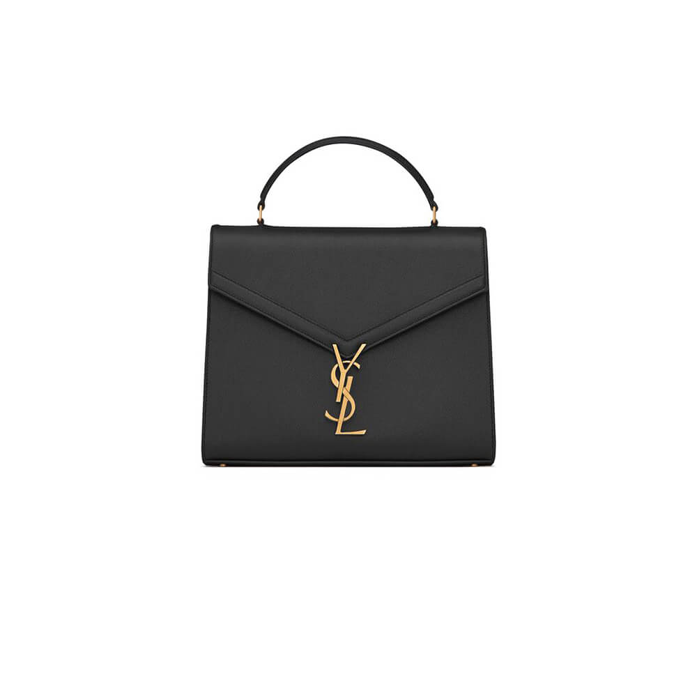 YSL CASSANDRA Medium Grainy Embossed Leather Top Handle Bag 623931