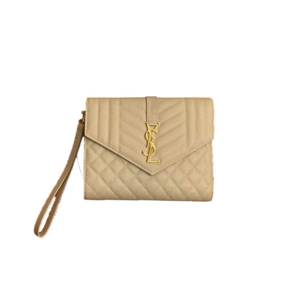 YSL CASSANDRE matelassé leather flap clutch 651030