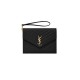 YSL CASSANDRE matelassé leather flap clutch 617662