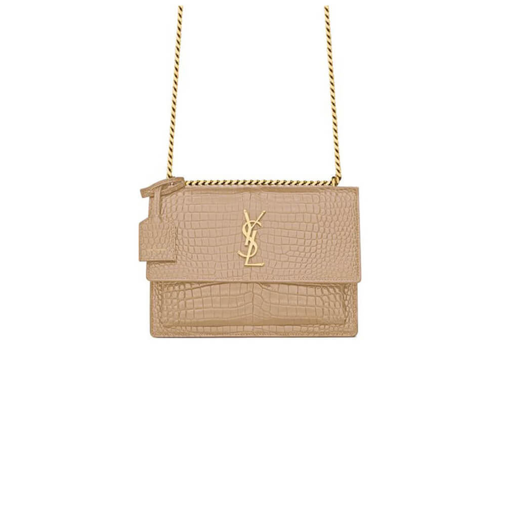 YSL Crocodile-embossed leather SUNSET Medium 442906