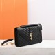 YSL ENVELOPE MEDIUM IN QUILTED GRAIN DE POUDRE EMBOSSED LEATHER 600185