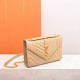 YSL ENVELOPE MEDIUM IN QUILTED GRAIN DE POUDRE EMBOSSED LEATHER 600185