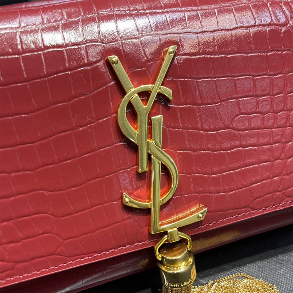 YSL KATE EMBOSSED SHOULDER BAG 469390