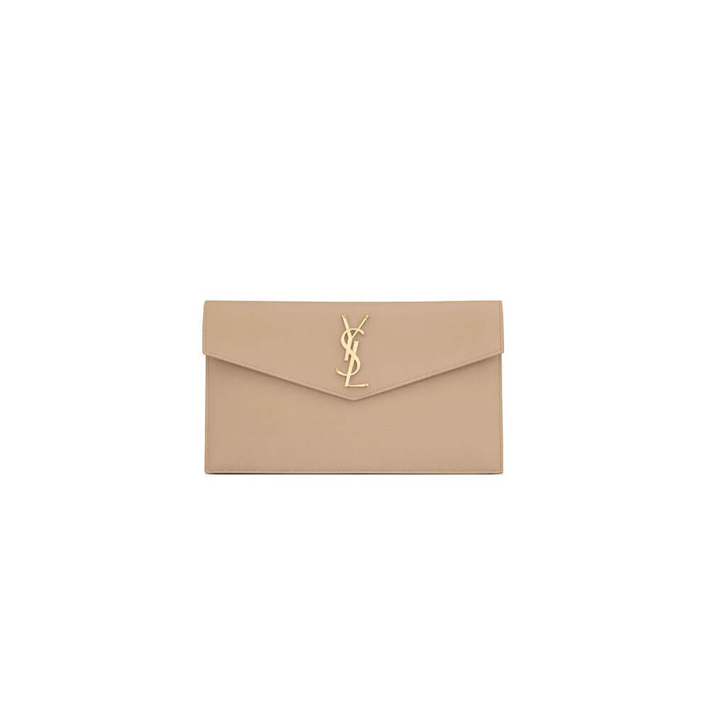 YSL UPTOWN POUCH IN GRAIN DE POUDRE EMBOSSED LEATHER 5657391GF0J2721