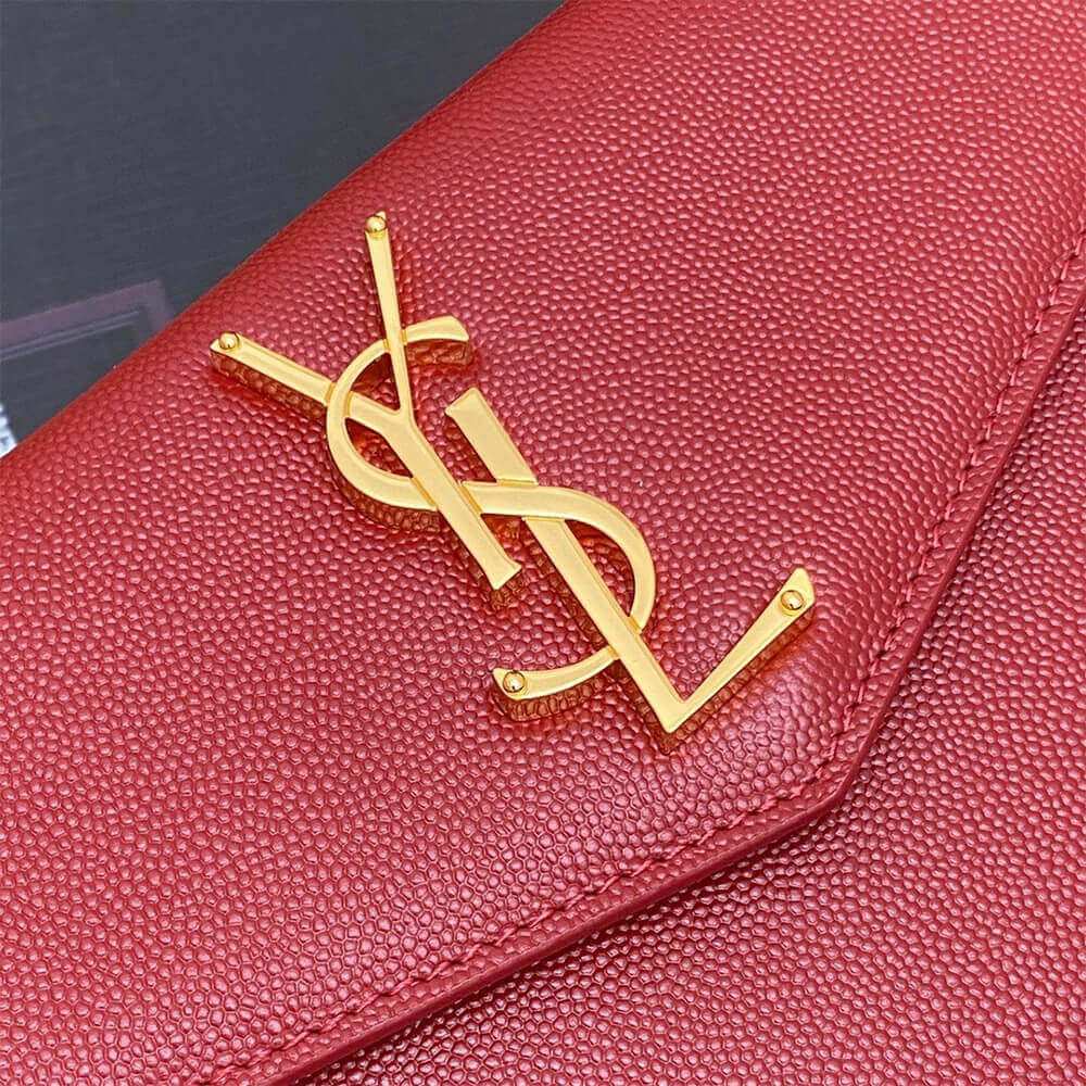 YSL UPTOWN POUCH IN GRAIN DE POUDRE EMBOSSED LEATHER 5657391GF0J6008