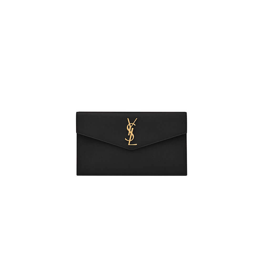 YSL UPTOWN POUCH IN GRAIN DE POUDRE EMBOSSED LEATHER 5657391GF0J1000